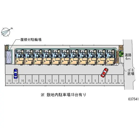 ★手数料０円★郡山市笹川１丁目 月極駐車場